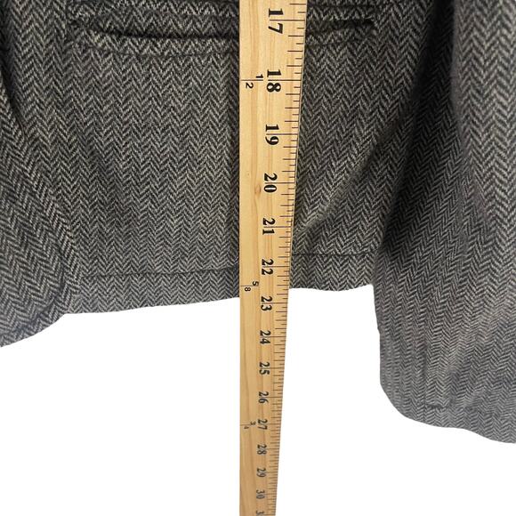 American Eagle Women's Size Large 70% Wool Grey 2 Button Blazer - Picture 7 of 9